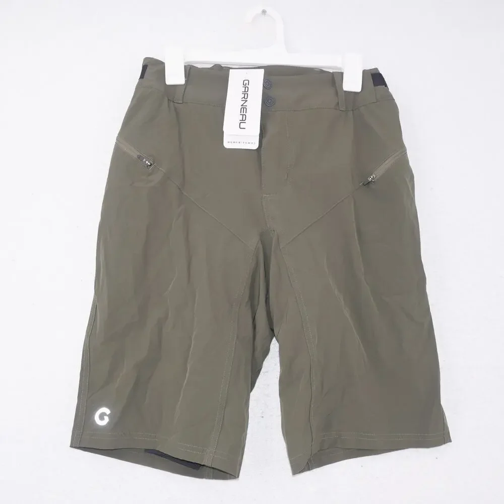 NEW Louis Garneau Women's Large Latitude 2 Shorts Forest Green Cycling Biking